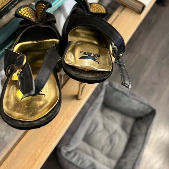 Vintage women's Sheik peep toe stilettos. Gorgeous gold heels size 9 - Picture 12 of 16